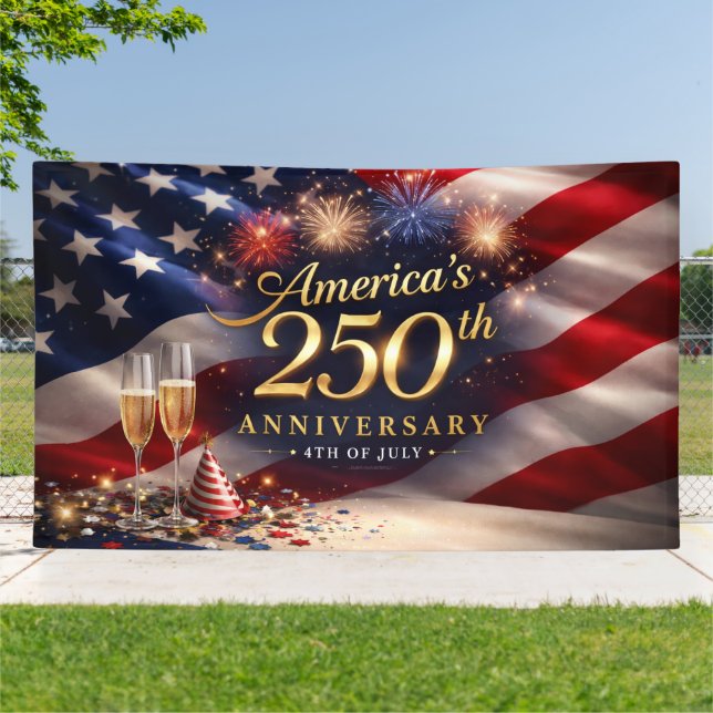 Bannière du 250e anniversaire de l'Amérique (Dehors)