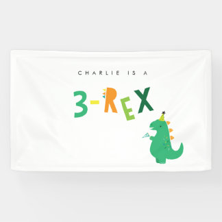 Bannière du 3e anniversaire du Rex Dinosaur