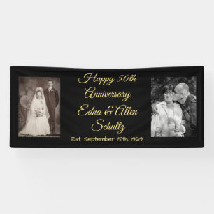 Bannière du 50e anniversaire Black and Gold