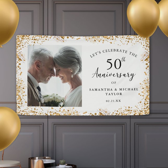 Bannière du 50e anniversaire du Mariage d'or (Créateur téléchargé)