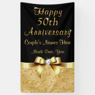 Bannière du 50e anniversaire Vertical Black and Go
