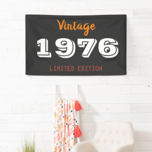 Bannière du 50e anniversaire - Vintage 1976 Limite