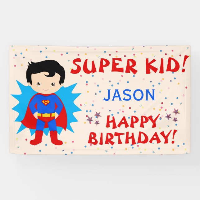 Bannière du 5e anniversaire - Super Kid! (Horizontal)