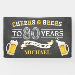 Bannière du 80e anniversaire de la fête des biè