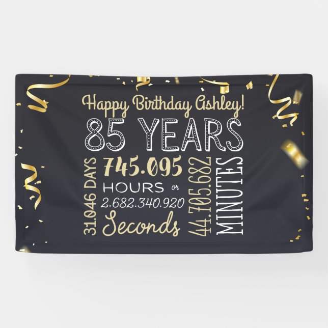 Bannière du 85e anniversaire - 85 ans en heures et (Horizontal)