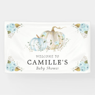 Bannière du Baby shower de  Citrouille bleu