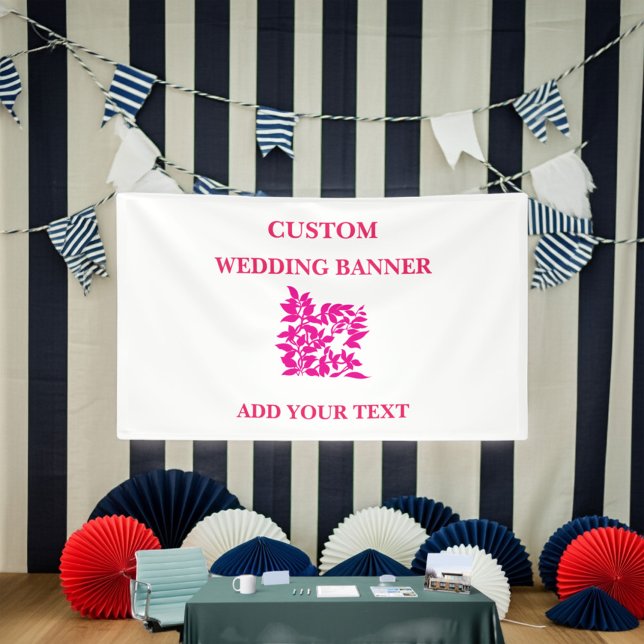 Bannière du Baby shower d'études florales (Celebrate in style with a custom zazzlemade banner! #zazzlemade #birthdaybanners)