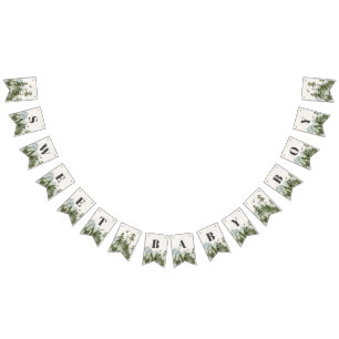 bannière du baby shower forestier du parc national