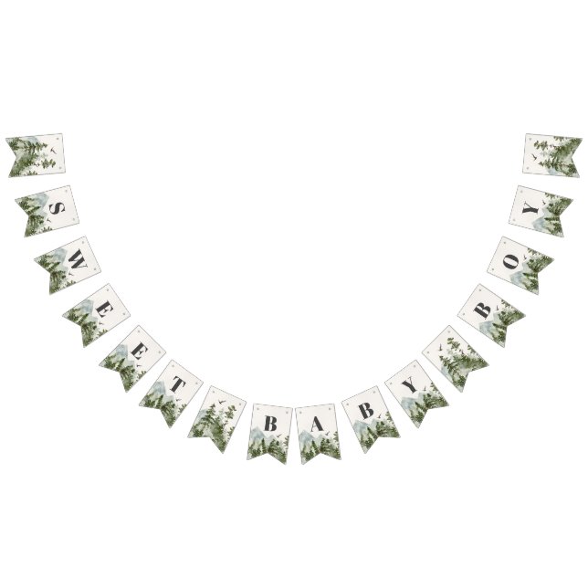 bannière du baby shower forestier du parc national (Tout)