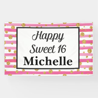 Bannière du bonbon 16 - rayures et parties