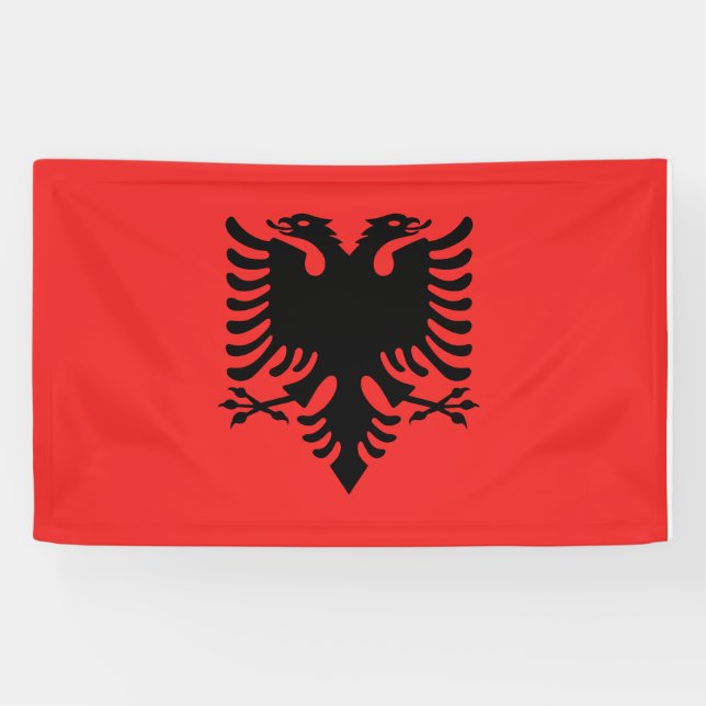 Bannière du drapeau albanais (Horizontal)