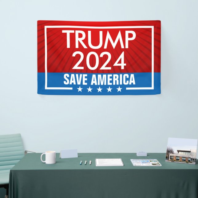 Bannière du drapeau américain de Trump 2024 (Salon professionnel)