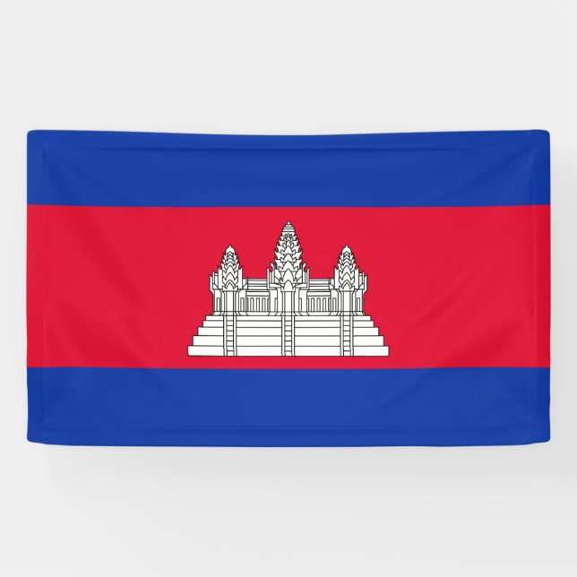 Bannière du drapeau cambodgien (Horizontal)