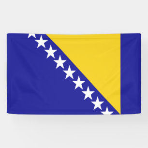 Bannière du drapeau de Bosnie-Herzégovine