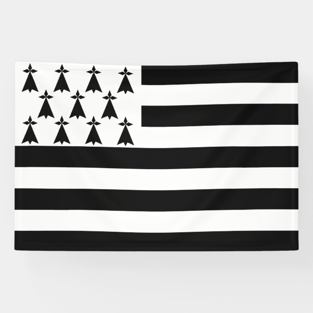 Bannière du drapeau patriotique breton (Horizontal)