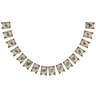 Bannière du drapeau vintage Halloween Bunting