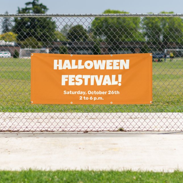 Bannière du festival Halloween personnalisée (En situation)