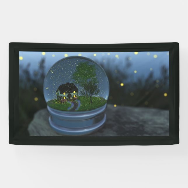 Bannière du globe de lucioles (Horizontal)