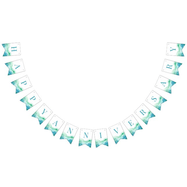 Bannière du Joyeux Anniversaire Blue Ocean Water (Tout)