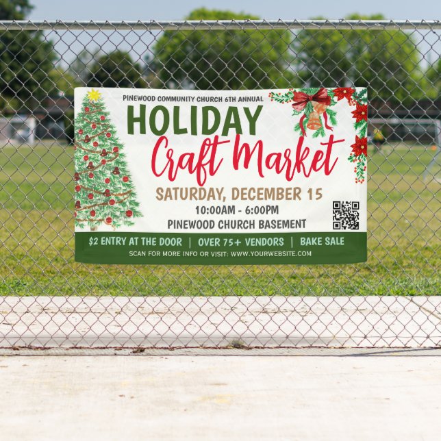 Bannière du marché de Noël (En situation)