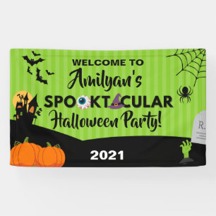 Bannière du parti d'Halloween Spooktacular