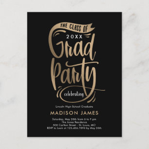 Bannière du parti Graduation Party Invitation Cart
