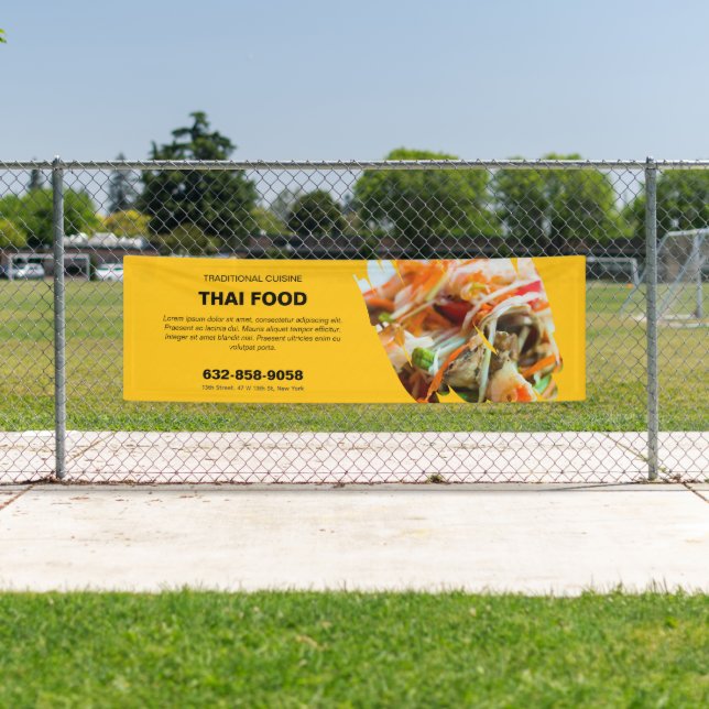 Bannière éditable personnalisée pour la nourriture (En situation)