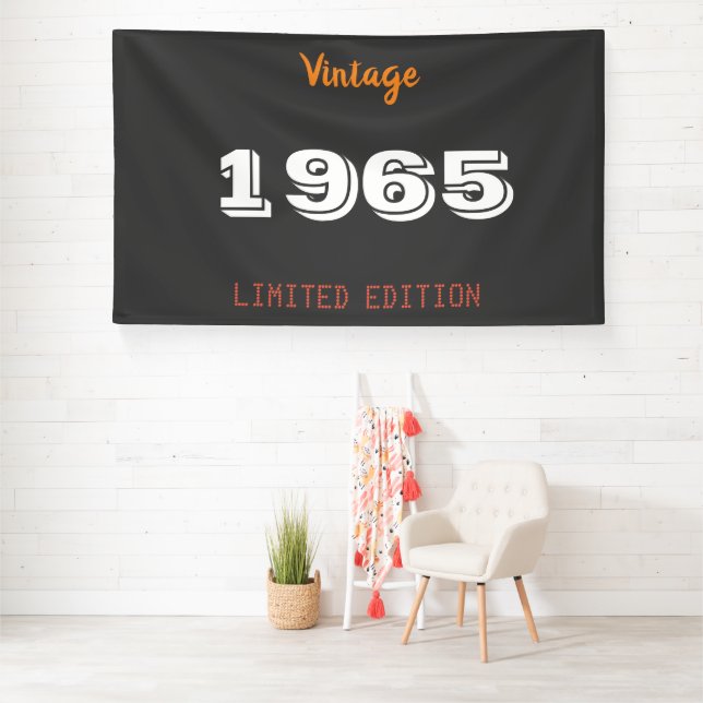 Bannière Édition Limitée Vintage 1965 – Fête 60 an (Insitu)
