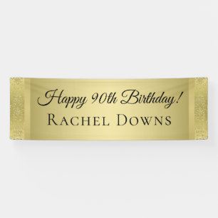 Bannière élégante de joyeux anniversaire d'or