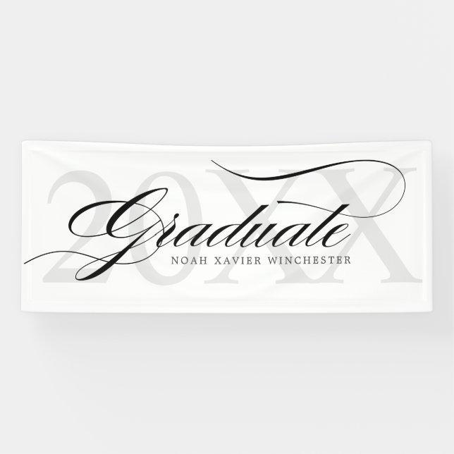 Bannière élégante du diplômé 20XX (Horizontal)