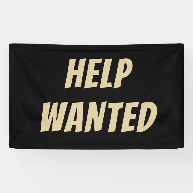 Bannière Élégante Noir & Or RECHERCHE D'AIDE Perso (Horizontal)