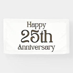 Bannière en vinyle 1,6x3 pour 25e anniversaire