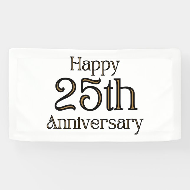 Bannière en vinyle 1,6x3 pour 25e anniversaire (Horizontal)