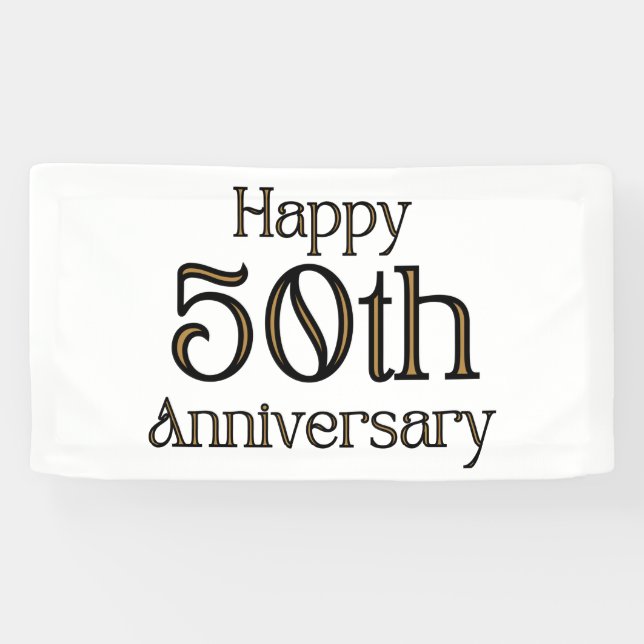 Bannière en vinyle 1,6x3 pour 50e anniversaire (Horizontal)