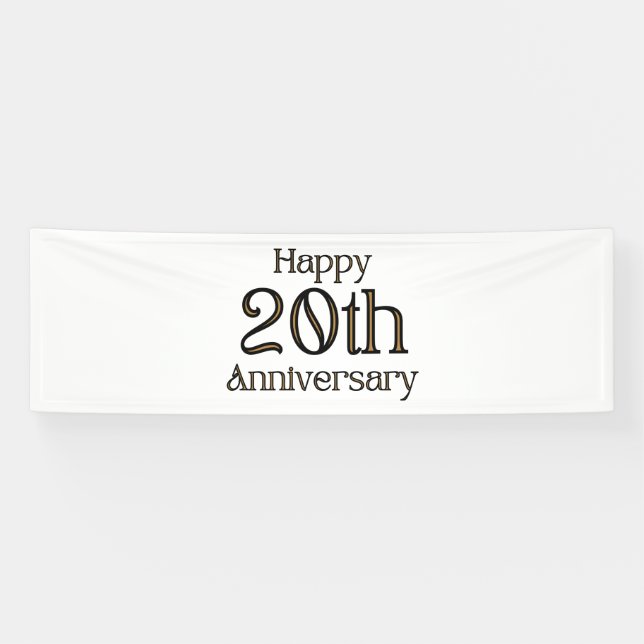 Bannière en vinyle 2,5 x 8 pour les 20 ans (Horizontal)