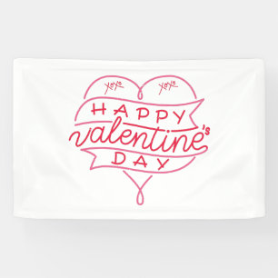 Bannière en vinyle 2,5x4 Joyeuse Saint-Valentin