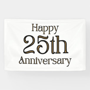 Bannière en vinyle 2,5x4 pour 25e anniversaire