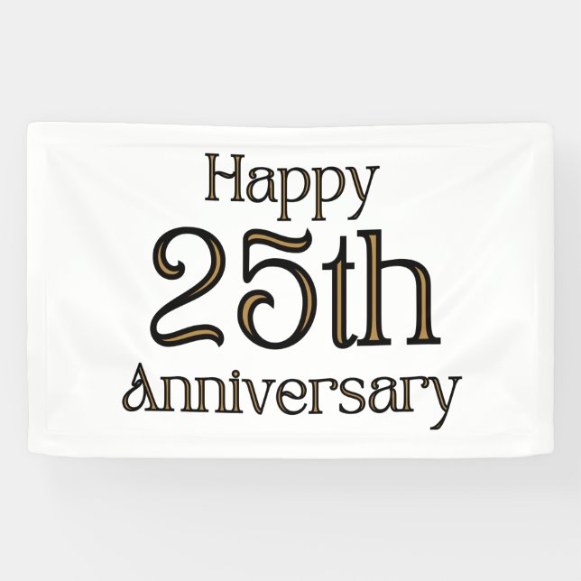 Bannière en vinyle 2,5x4 pour 25e anniversaire (Horizontal)