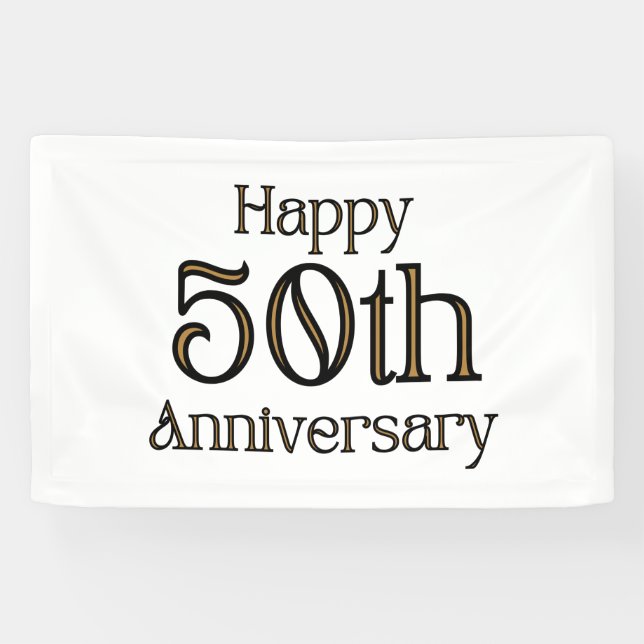 Bannière en vinyle 2,5x4 pour 50e anniversaire (Horizontal)