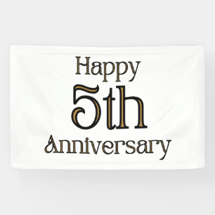 Bannière en vinyle 2,5x4 pour le 5ème anniversaire