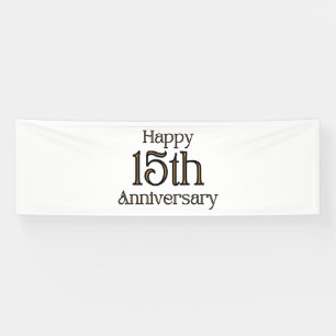 Bannière en vinyle 2,5x8 pour 15e anniversaire