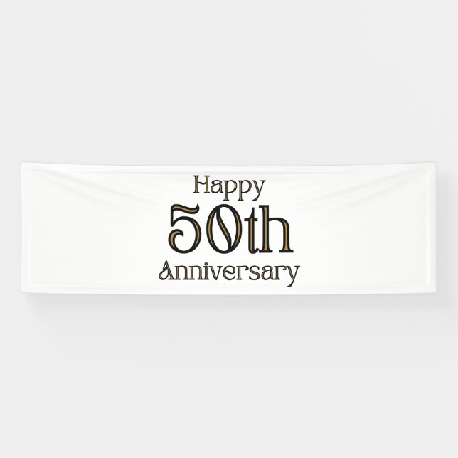 Bannière en vinyle 2,5x8 pour 50e anniversaire (Horizontal)