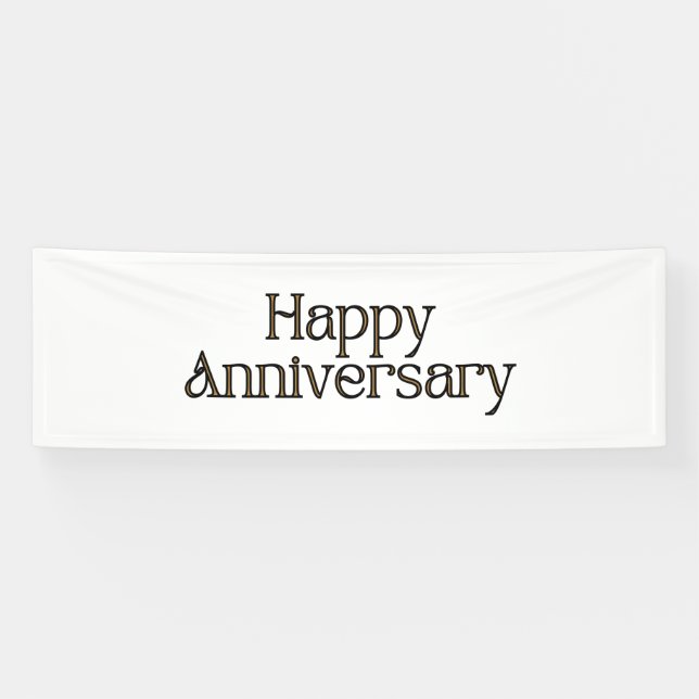 Bannière en vinyle 2,5x8 pour anniversaire (Horizontal)