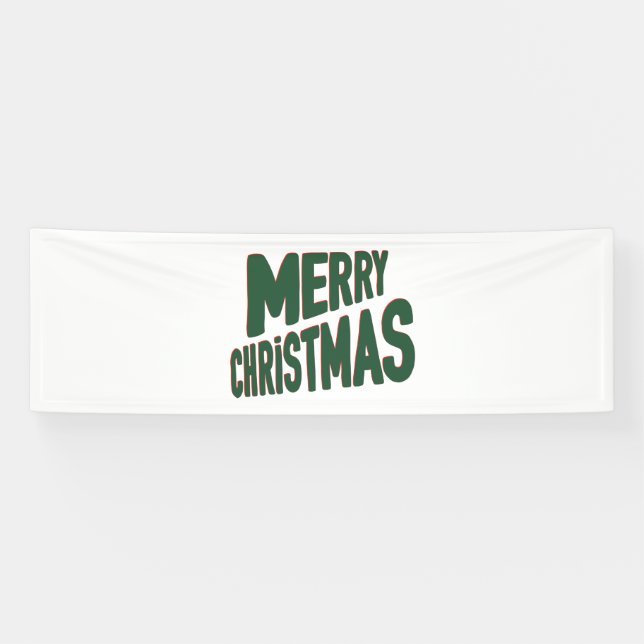 Bannière en vinyle 2,5x8 pour Joyeux Noël (Horizontal)