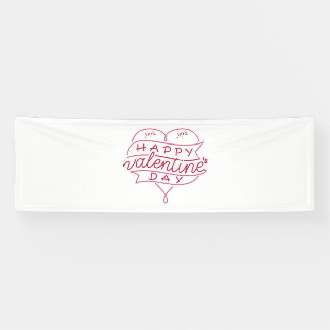 Bannière en vinyle 2,5x8 pour la Saint-Valentin (Horizontal)