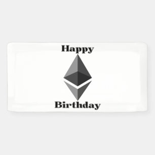Bannière en vinyle 2x1 Joyeux Anniversaire Icône E