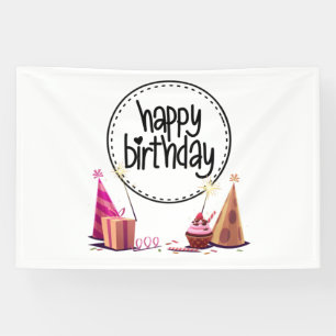 Bannière en vinyle 4x6 pour fête d'anniversaire