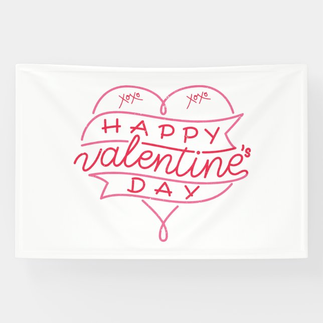 Bannière en vinyle 4x6 pour la Saint-Valentin (Horizontal)