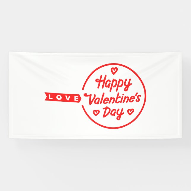 Bannière en vinyle 4x8 Joyeuse Saint-Valentin Amou (Horizontal)