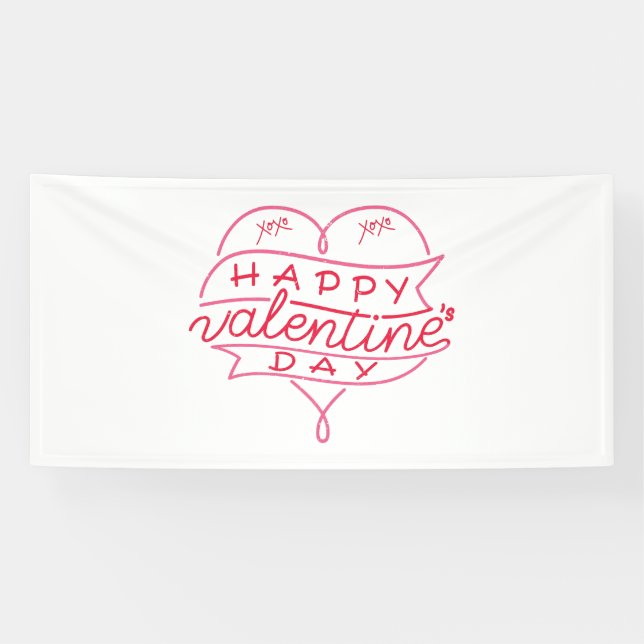 Bannière en vinyle 4x8 pour la Saint-Valentin (Horizontal)